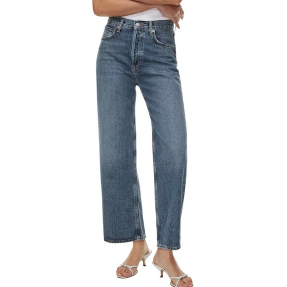 Agolde Denim - Agolde Ren Jean High-rise Wide-leg Control Medium Wash Blue Women's size 30